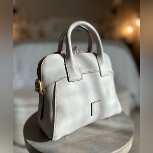 Dooney and Bourke Florentine Cameron Crossbody Satchel in ECRU